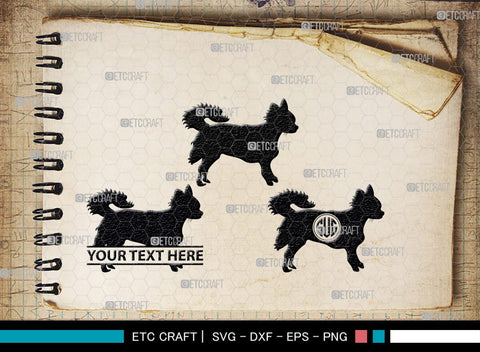 Chihuahua Dog Monogram, Chihuahua Dog Silhouette, Chihuahua Dog SVG, Chihuahua Svg, Dog Svg, Animal Svg, SB00238 SVG ETC Craft 