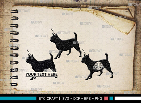 Chihuahua Dog Monogram, Chihuahua Dog Silhouette, Chihuahua Dog SVG, Chihuahua Svg, Dog Svg, Animal Svg, SB00238 SVG ETC Craft 