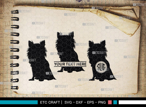 Chihuahua Dog Monogram, Chihuahua Dog Silhouette, Chihuahua Dog SVG, Chihuahua Svg, Dog Svg, Animal Svg, SB00238 SVG ETC Craft 