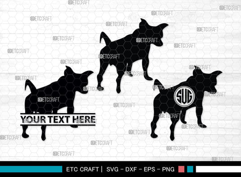 Chihuahua Dog Monogram, Chihuahua Dog Silhouette, Chihuahua Dog SVG, Chihuahua Svg, Dog Svg, Animal Svg, SB00238 SVG ETC Craft 