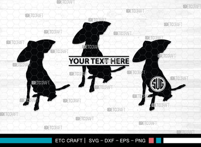 Chihuahua Dog Monogram, Chihuahua Dog Silhouette, Chihuahua Dog SVG, Chihuahua Svg, Dog Svg, Animal Svg, SB00238 SVG ETC Craft 