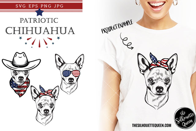 Chihuahua Dog Patriotic Cut files and Sublimation SVG Loveleen Kaur 