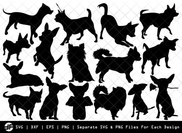 Chihuahua Dog SVG | Animal | Silhouette Bundle | Cut File SVG ETC Craft 