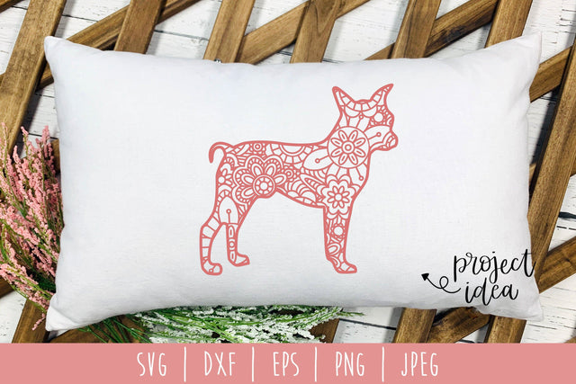 Chihuahua Mandala Zentangle SVG SavoringSurprises 