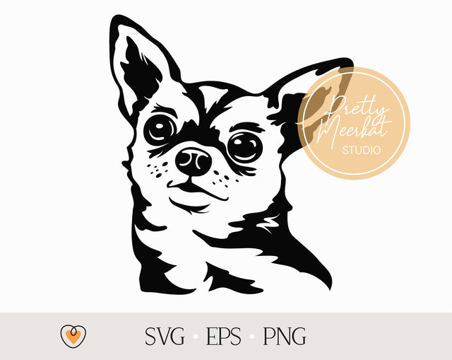 Chihuahua svg #3, Dog svg, svg files for cricut, png files SVG Pretty Meerkat 
