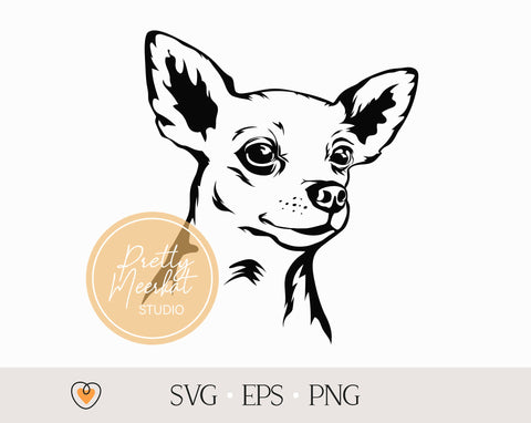 Chihuahua svg, Dog svg, svg files for cricut, png files SVG Pretty Meerkat 