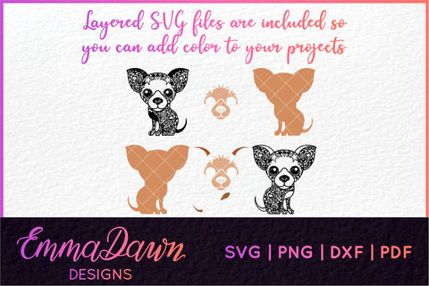 Chihuahua SVG SVG Emma Dawn Designs 