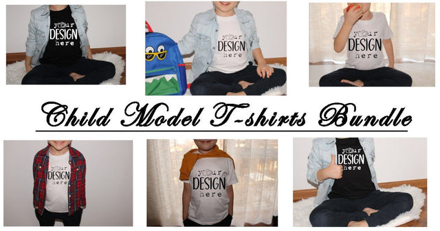 Child Model T-shirts Bundles, Kids Mockups Bundle, Real T-shirts, Toddler Child, Mock Ups Bundle, Real T-shirts Mockups Bundle,Model Mockups Mock Up Photo ArtStudio 