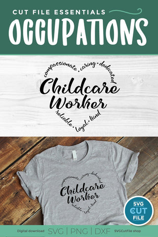 Childcare worker svg, Child Care Worker svg, Daycare worker svg, daycare provider svg, early childhood svg, day care worker svg, heart shape SVG SVG Cut File 