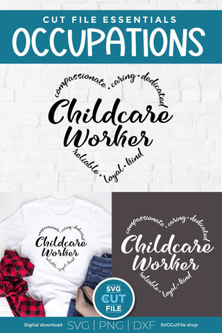 Childcare worker svg, Child Care Worker svg, Daycare worker svg, daycare provider svg, early childhood svg, day care worker svg, heart shape SVG SVG Cut File 