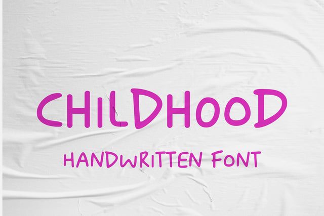 Childhood- A Fun & Friendly Handwritten Font Font Balevgraph Studio 