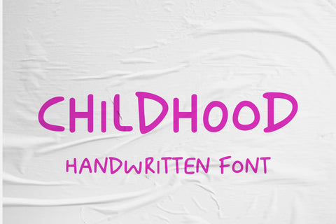 Childhood- A Fun & Friendly Handwritten Font Font Balevgraph Studio 