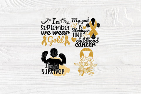 Childhood Cancer SVG Bundle - Cancer Cut Files - 20 Shirt Designs - Awareness Ribbon Svg SVG TonisArtStudio 