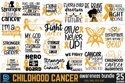Childhood Cancer SVG Bundle SVG DESIGNISTIC 