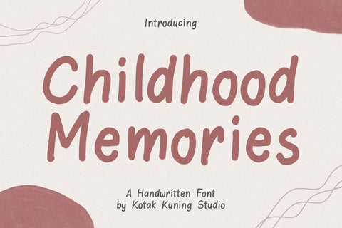 Childhood Memories - Cute Handwritten Font Font Kotak Kuning Studio 