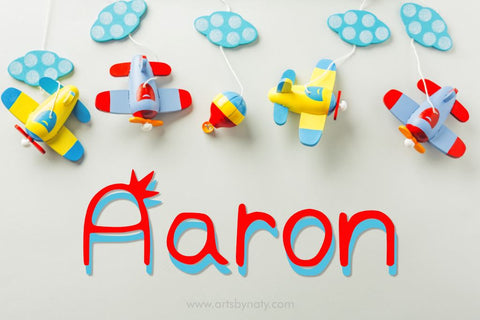 Childish Starry Handwritten Font. Font Arts By Naty 