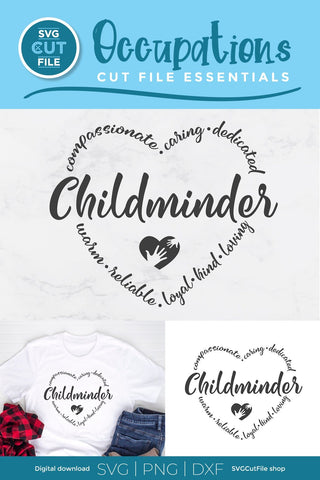 Childminder svg, babysitter svg, childminder appreciation, appreciation, daycare svg, baby sitter svg, child minder svg, heart shape svg SVG SVG Cut File 