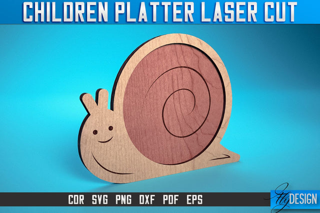 Children Platter Laser Cut SVG | Platter Laser Cut SVG Design | CNC Files SVG Fly Design 