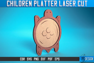 Children Platter Laser Cut SVG | Platter Laser Cut SVG Design | CNC Files SVG Fly Design 