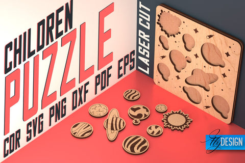 Children Puzzle Laser Cut SVG | Children Puzzle Game SVG Design | CNC Files SVG Fly Design 