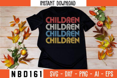 CHILDREN Retro Design SVG Nbd161 