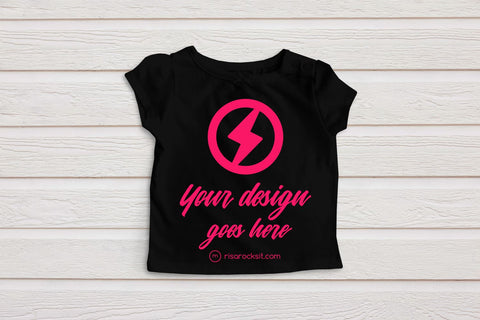 Child's Tee with Bow Craft PNG Mockup Mock Up Photo Risa Rocks It 