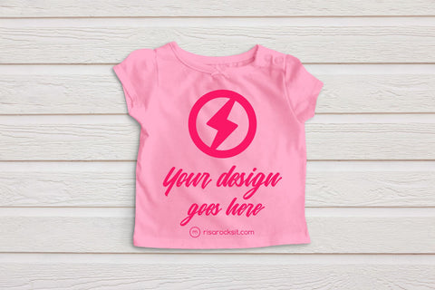Child's Tee with Bow Craft PNG Mockup Mock Up Photo Risa Rocks It 