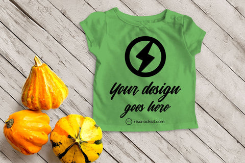 Child's Tee with Fall Gourds Craft PNG Mockup Mock Up Photo Risa Rocks It 