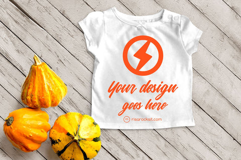 Child's Tee with Fall Gourds Craft PNG Mockup Mock Up Photo Risa Rocks It 