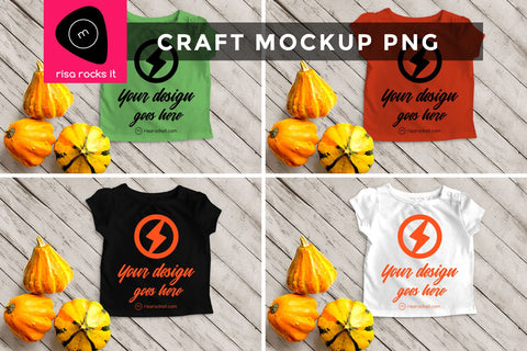 Child's Tee with Fall Gourds Craft PNG Mockup Mock Up Photo Risa Rocks It 