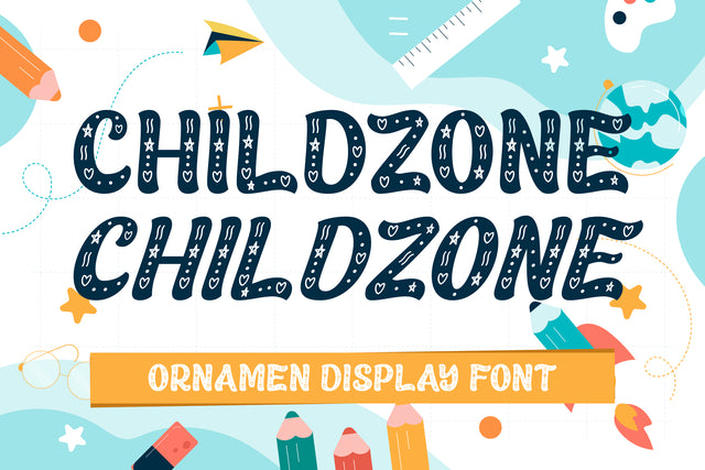 Childzone - Cool and Fun Decorative Font ahweproject 