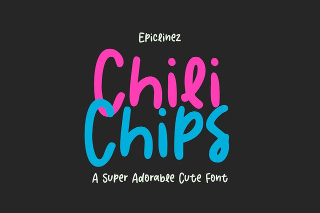 Chili Chips - A Fun Crafty Font Font Epiclinez 