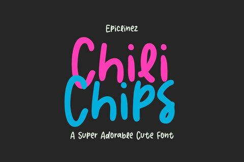 Chili Chips - A Fun Crafty Font Font Epiclinez 