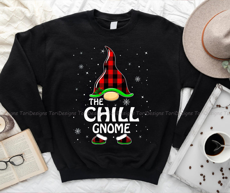 Chill Gnome Buffalo Plaid PNG Sublimation Design Download Sublimation ToriDesigns 