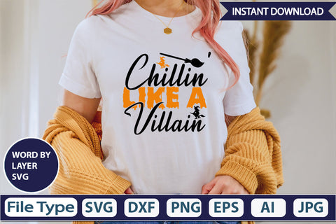 Chillin' Like A Villain SVG Cut File SVG DesignPlante 503 