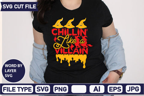 Chillin' Like A Villain SVG Cut File SVG DesignPlante 503 