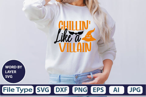 Chillin' Like A Villain SVG Cut File SVG DesignPlante 503 