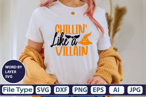 Chillin' Like A Villain SVG Cut File SVG DesignPlante 503 