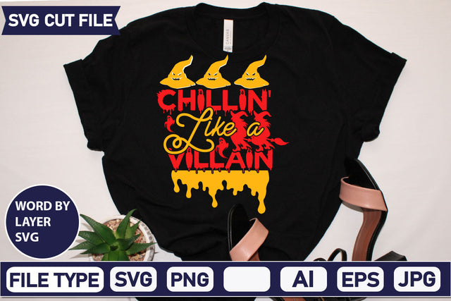 Chillin' Like A Villain SVG Cut File SVG DesignPlante 503 