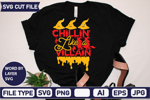 Chillin' Like A Villain SVG Cut File SVG DesignPlante 503 