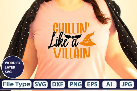Chillin' Like A Villain SVG Cut File SVG DesignPlante 503 