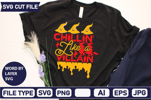 Chillin' Like A Villain SVG Cut File SVG DesignPlante 503 