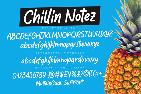 Chillin Notez - Casual Handwritten Font Font Four Lines Std. 