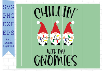 Chillin’ with My Gnomies (2) Svg, Christmas Gnomes Svg, Kids Svg, Funny Boy Winter Shirt, Christmas School Svg Cut Files for Cricut, Png, Dxf, Eps, Svg SVG Artstoredigital 