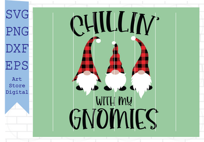 Chillin’ with My Gnomies (4) Svg, Christmas Gnomes Svg, Kids Svg, Funny Boy Winter Shirt, Christmas School Svg Cut Files for Cricut, Png, Dxf, Eps, Svg SVG Artstoredigital 