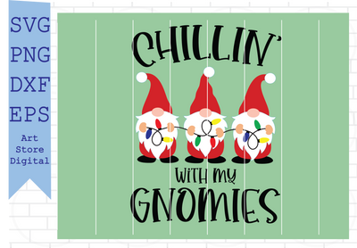 Chillin’ with My Gnomies (7) Svg, Christmas Gnomes Svg, Kids Svg, Funny Boy Winter Shirt, Christmas School Svg Cut Files for Cricut, Png, Dxf, Eps, Svg SVG Artstoredigital 