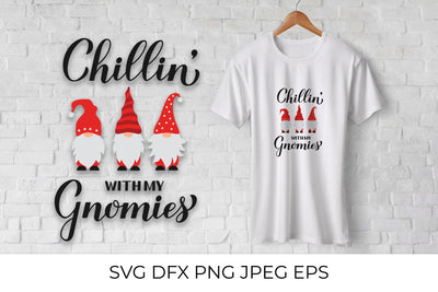 Chillin’ with my gnomies. Gnomes quote lettering SVG LaBelezoka 