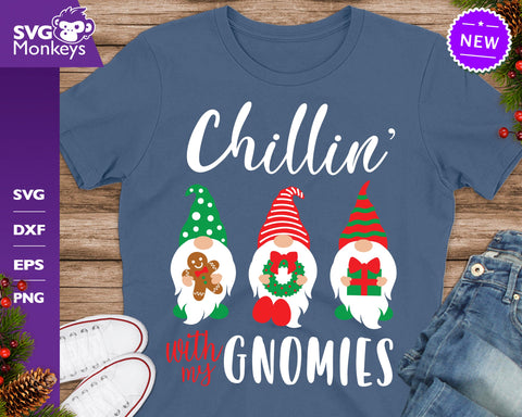 Chillin' With My Gnomies Svg, Christmas Gnomes Svg, Gnome Svg, Christmas Svg SVG SvgMonkeys 