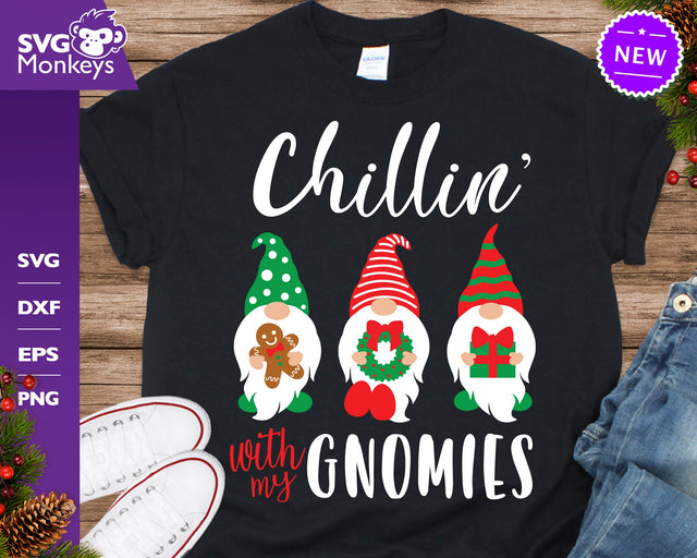 Chillin' With My Gnomies Svg, Christmas Gnomes Svg, Gnome Svg, Christmas Svg SVG SvgMonkeys 