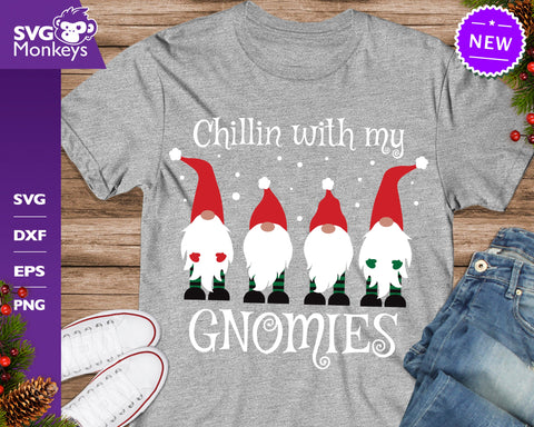 Chillin With My Gnomies Svg, Christmas Gnomes Svg, Gnome Svg SVG SvgMonkeys 